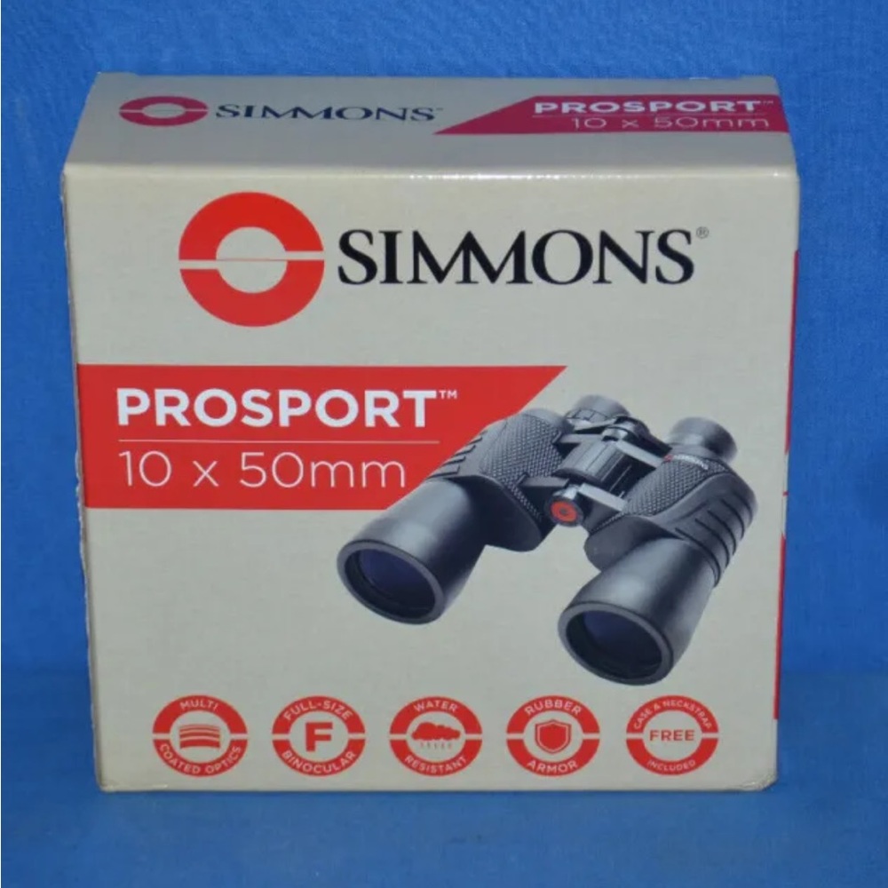 NEW Simmons ProSport Porro Prism Full Size Bushnell Binocular 10x50mm Black